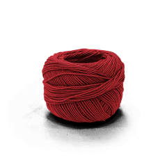Perlé Ovillo 100% Algodón A-1072 ROJO (10 UND)