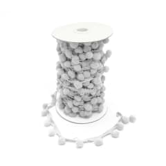 Pom Pom PLOMO PLATA Tira (15 Metros)