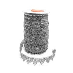 Pasamanería Trinche PLATA 28MM 30 YARDAS