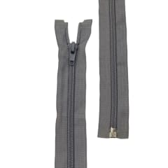CIERRE NYLON #5 PLOMO PLATA - 60 CM/25 PCS