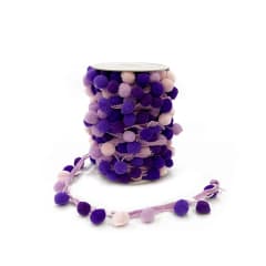 Pom Pom MULTICOLOR LILA Tira (15 Metros)
