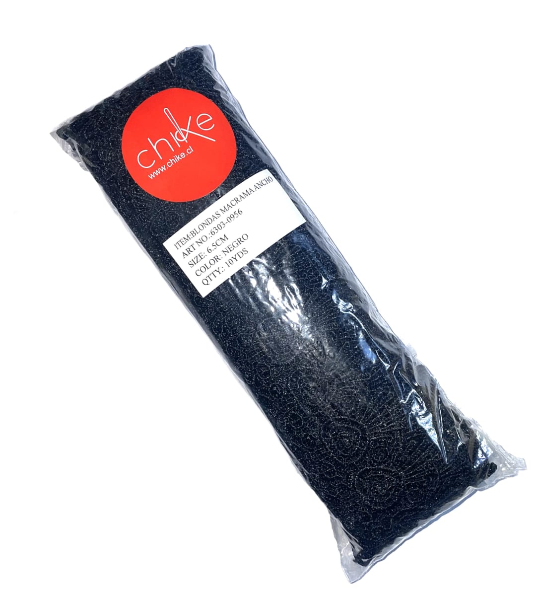 Blonda Macramé 0956 Negro 6.5cm 10yds1