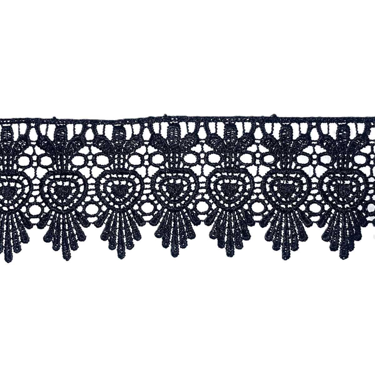 Blonda Macramé 0956 Negro 6.5cm 10yds 1