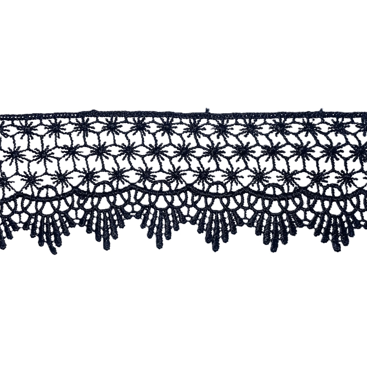 Blonda Macramé 0957 Negro 6.5cm 10yds 1