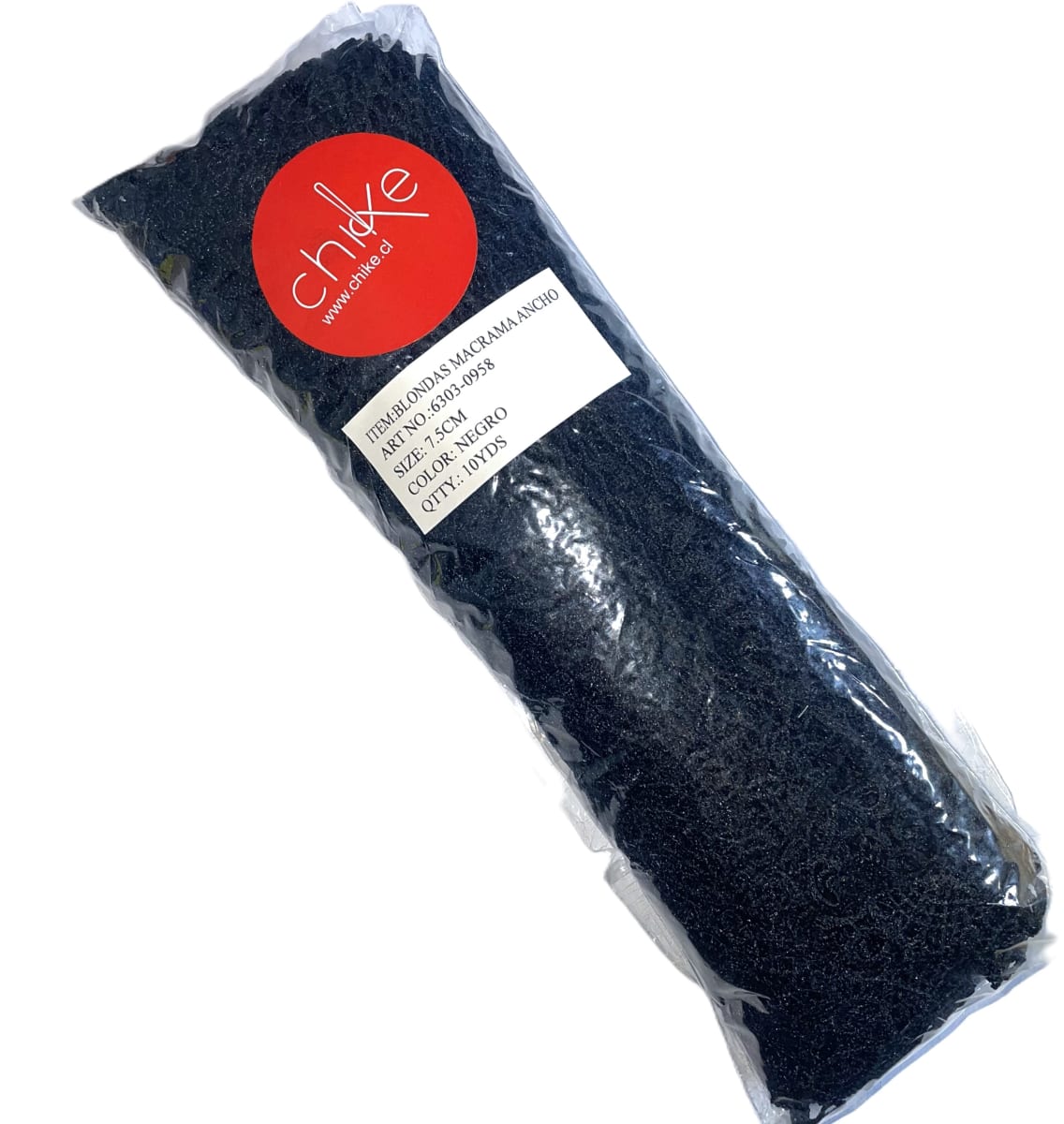 Blonda Macramé 0958 Negro 5cm 10yds1