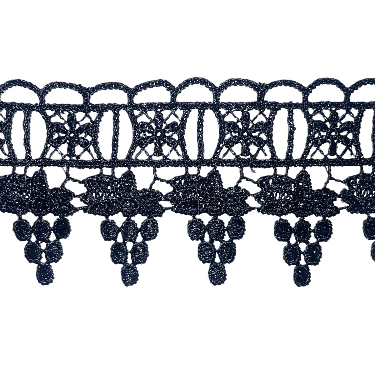 Blonda Macramé 0960 Negro 6cm 10 Yds 1