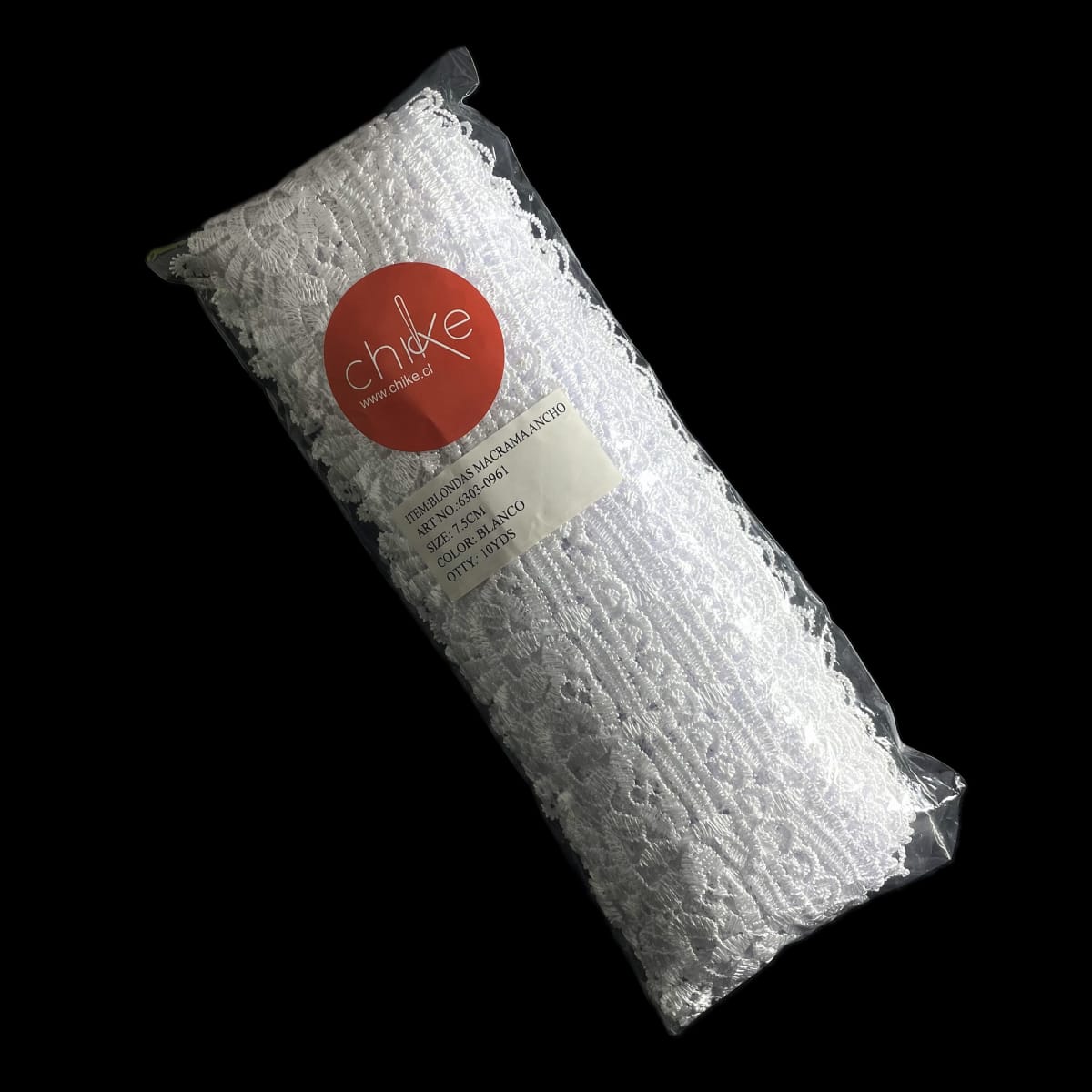 Blonda Macrame 0961 Blanca 7.5cm 10Yds1