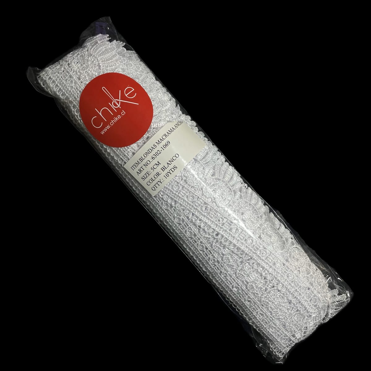 Blonda Macrame 1069 Blanca 5cm 10 yds1