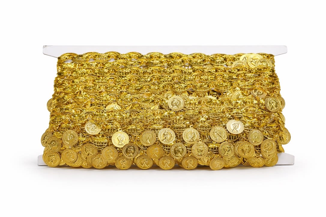 Adorno Fantasía Moneda oro 6152-0289C 0