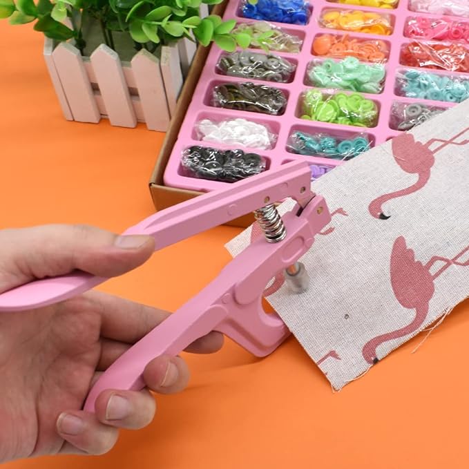 Set Maquina Ojetilladora Incluye 300 Botones Snap Broches2