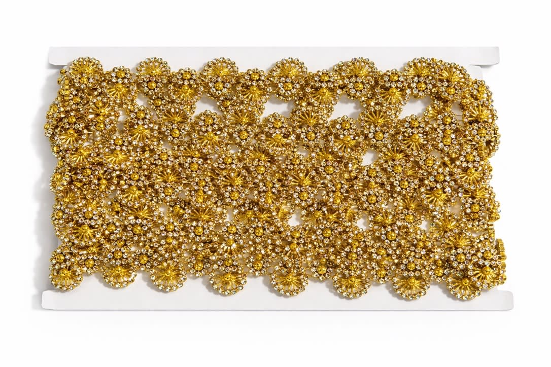 Adorno Fantasia Oro 30mm 5 yds2