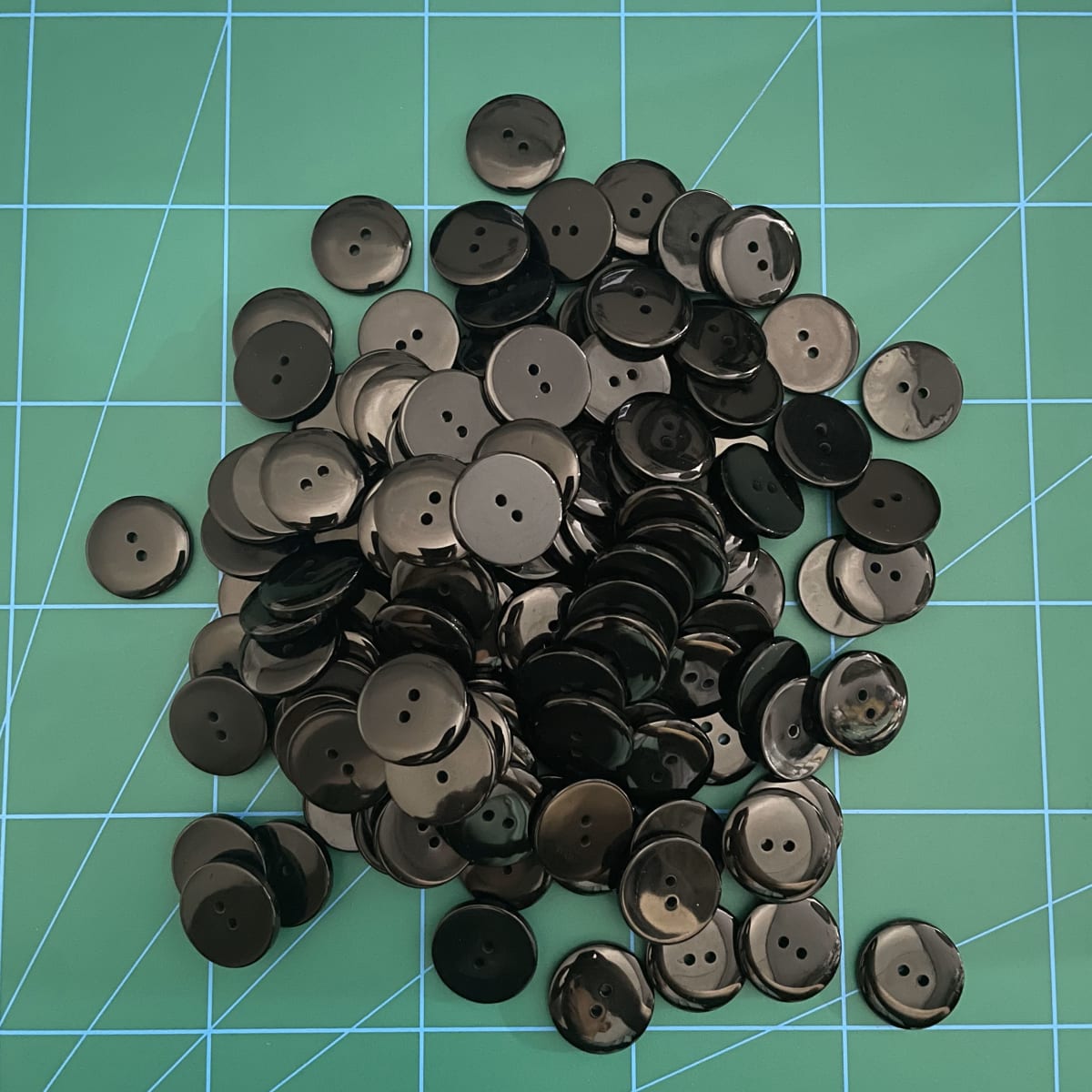 botón clásico Negro (40 L-25 mm) 1