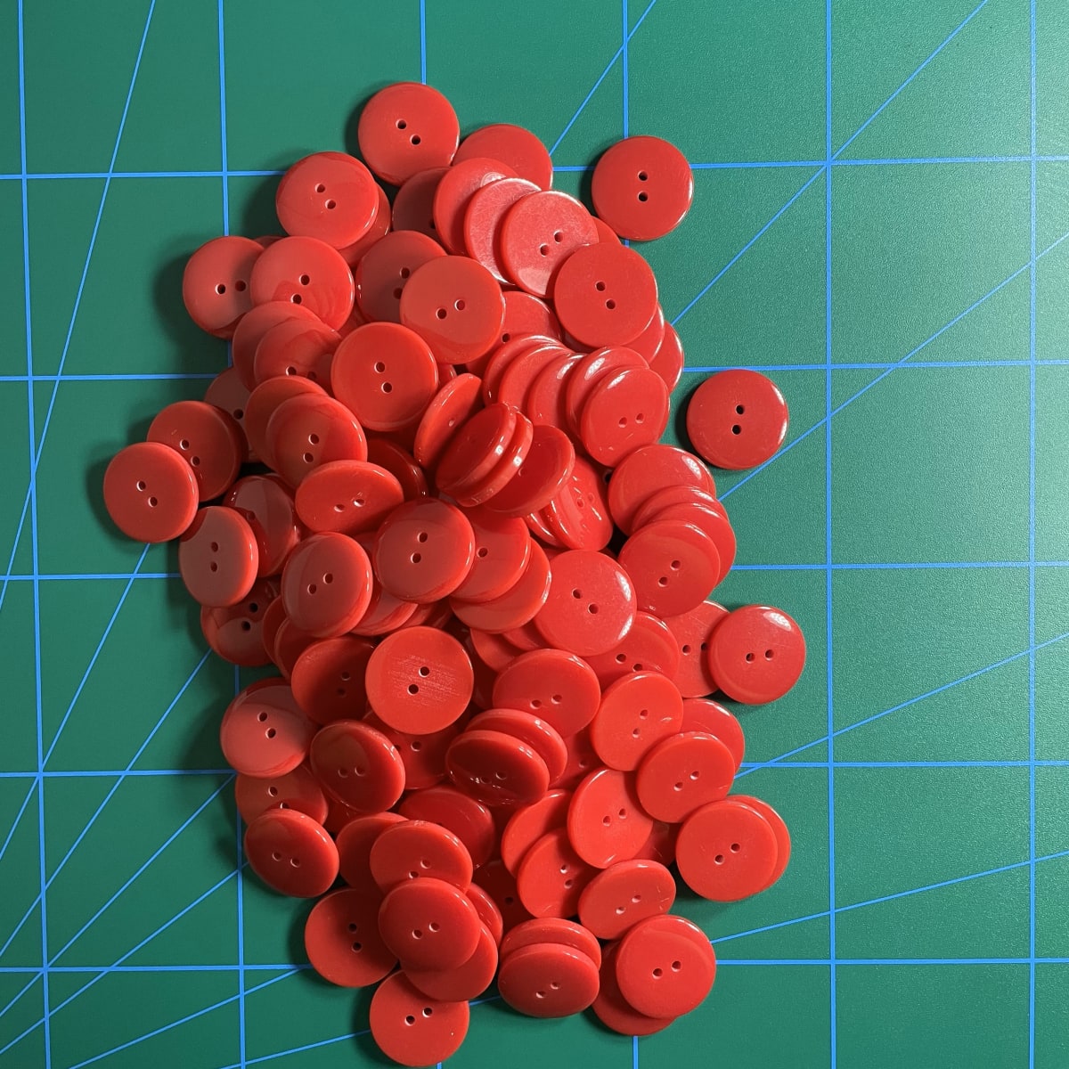 botón clásico Rojo (40 L-25 mm)} 0