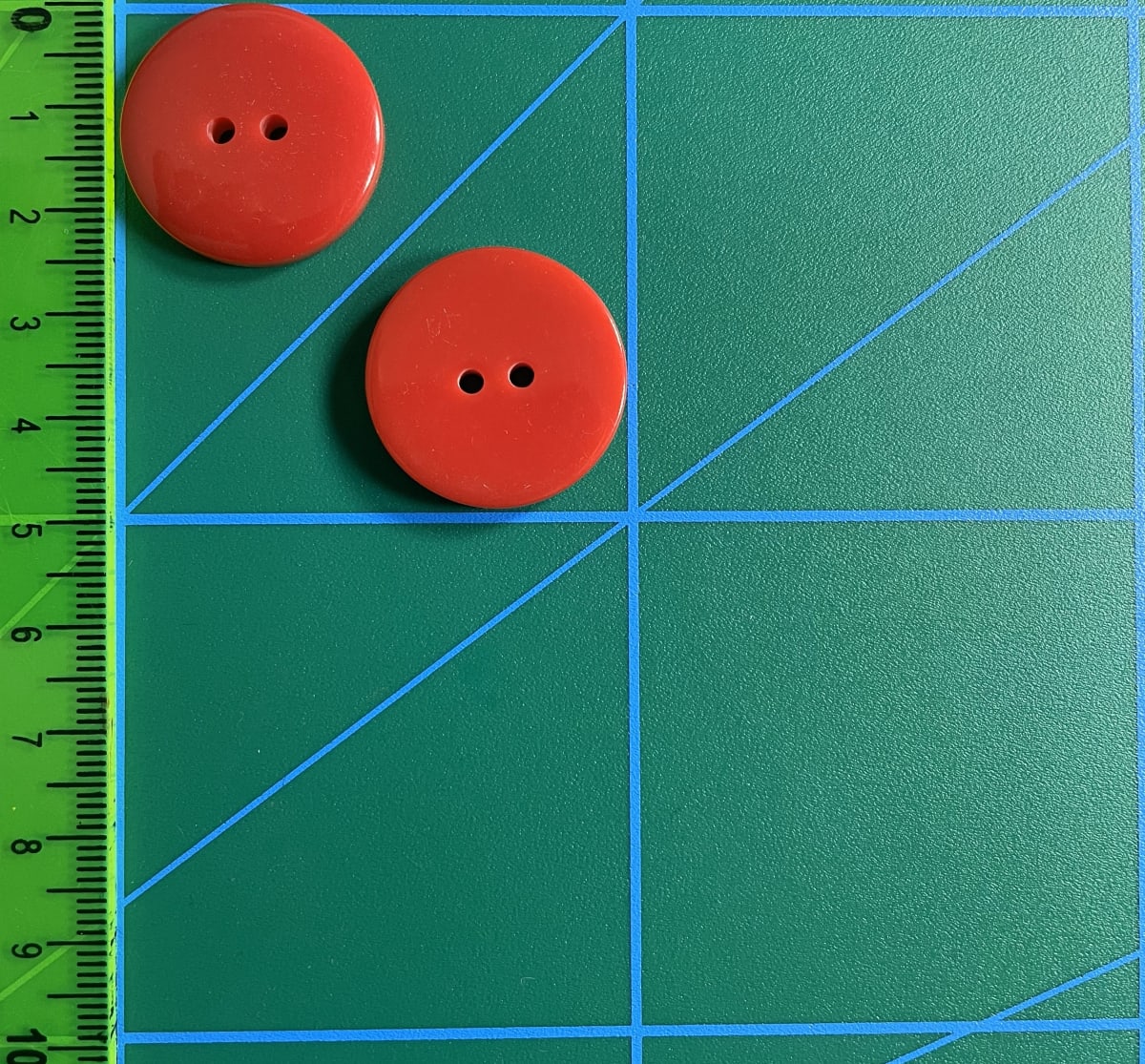 botón clásico Rojo (40 L-25 mm)}2