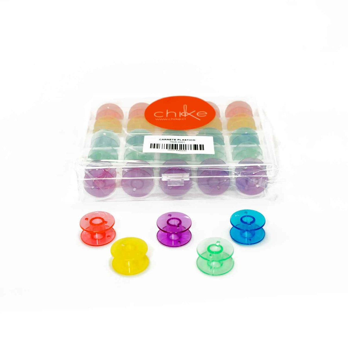Carrete Casero Plástico (Set de Colores) Caja 25 UN3