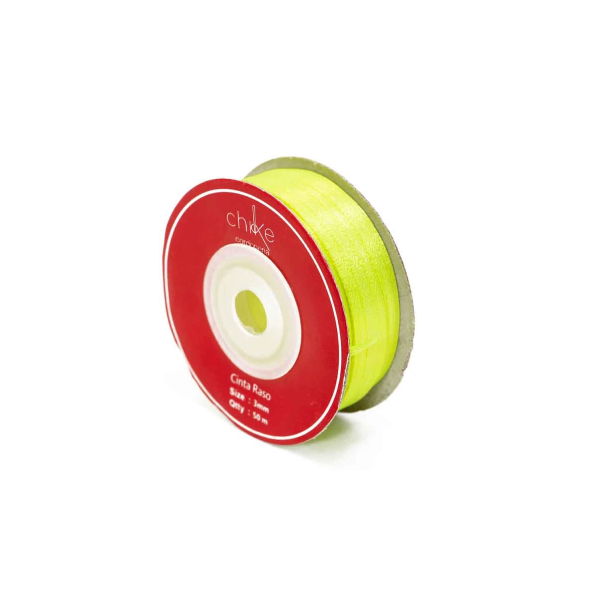 Cinta Bebé 3MM Amarillo Fluor 50 metros 2