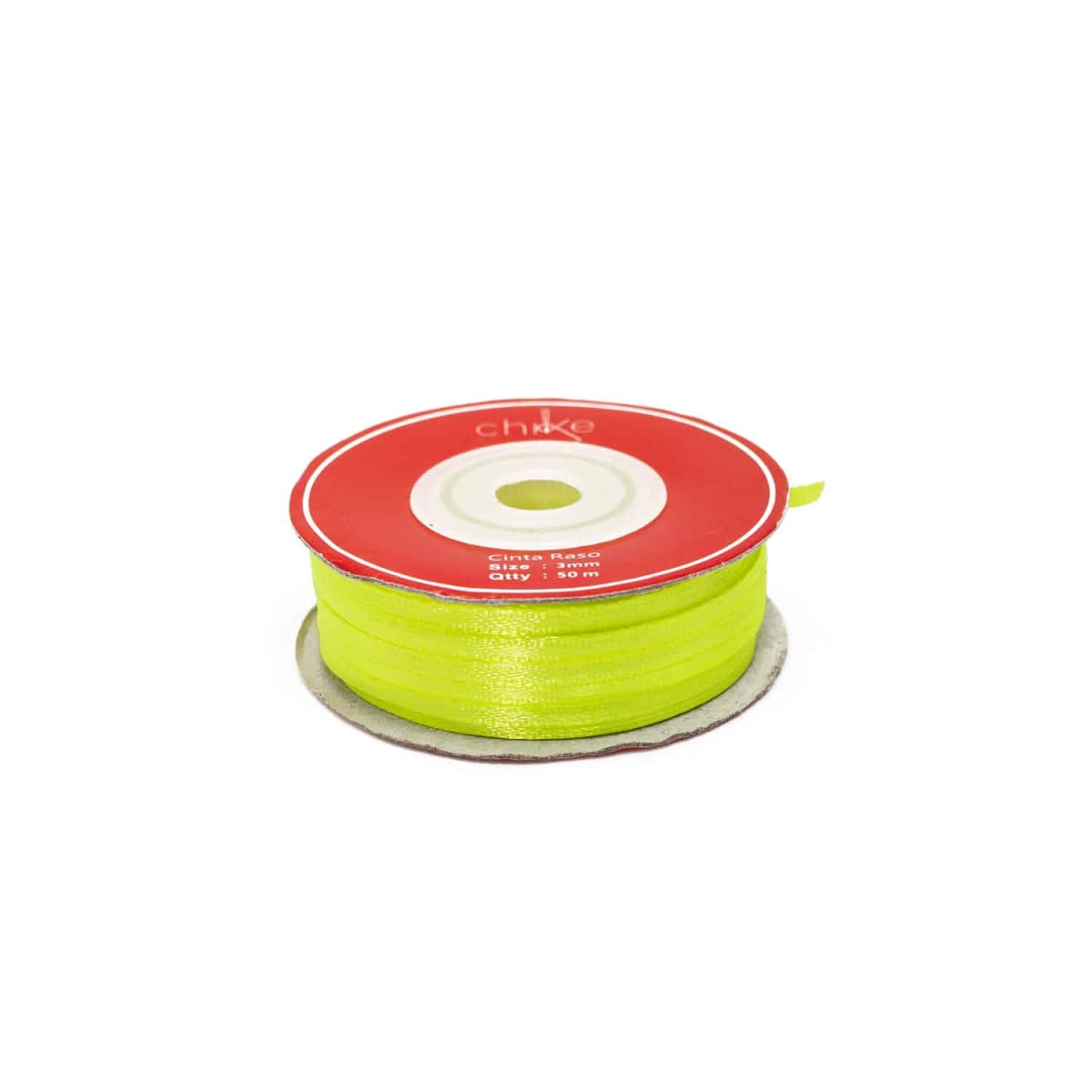 Cinta Bebé 3MM Amarillo Fluor 50 metros1