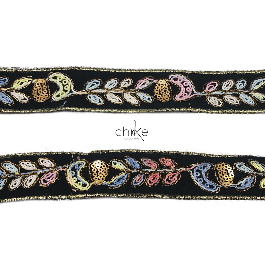 Cinta Bordar Luz Negro 3CM (10 Yardas)2