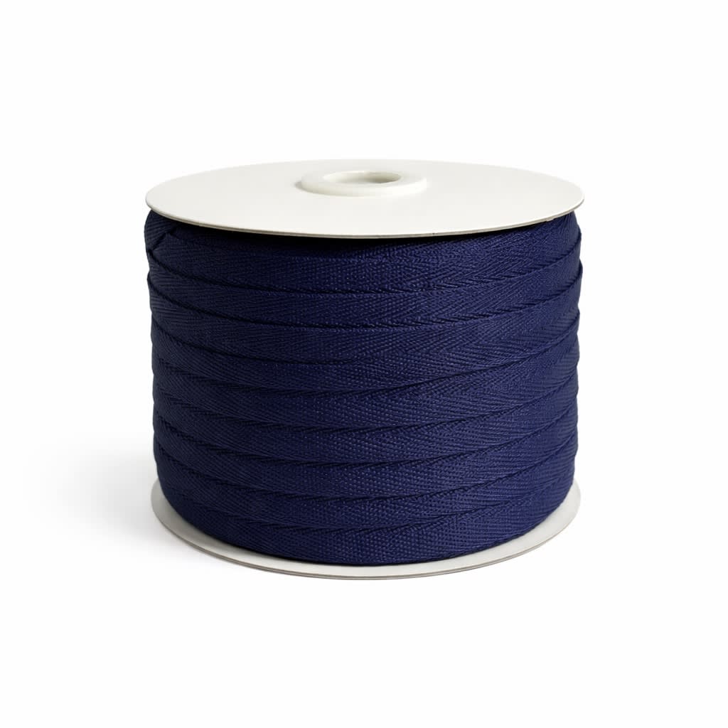 Cinta Espiga poliéster 15mm Azul Marino Rollo 50 mts. 0