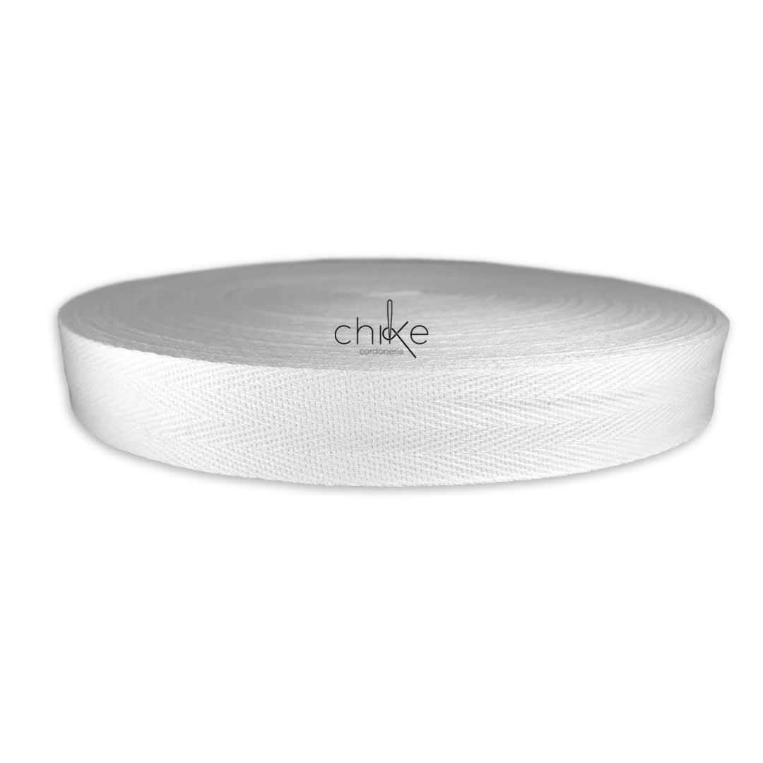 Cinta Espiga 25MM BLANCO (50 yds) 0