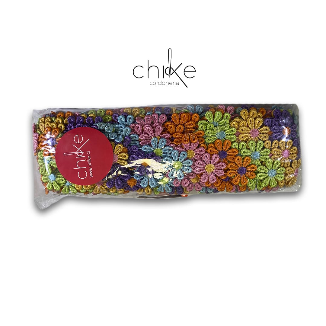 Flor Macrame Grande Colores (15 Metros)3