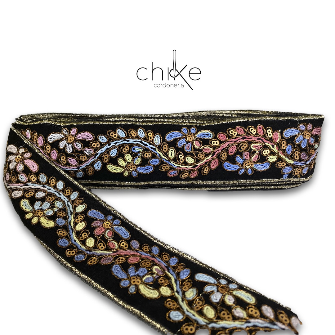 Cinta Bordar Luz Negro 5CM (10 Yardas)3