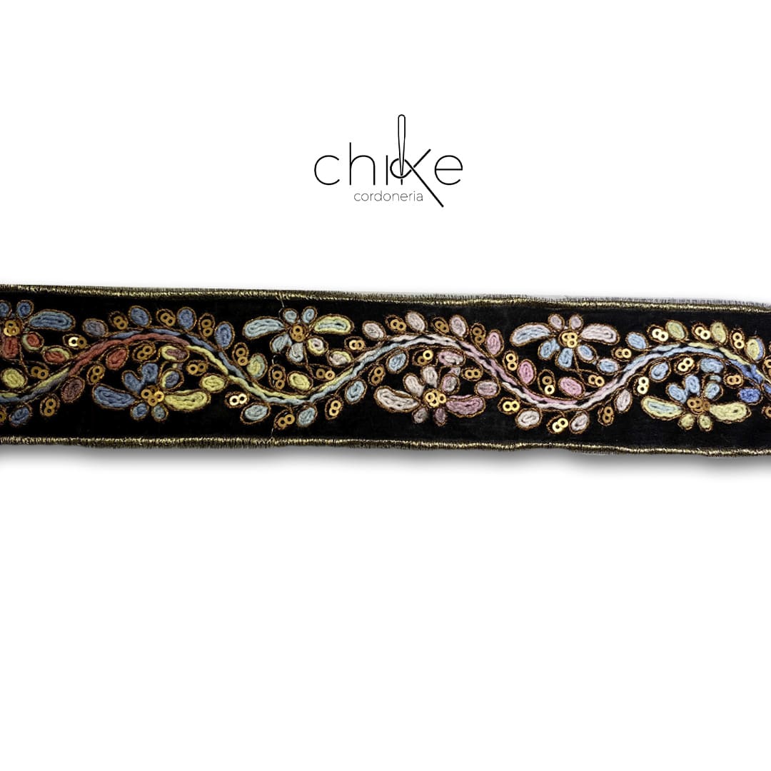Cinta Bordar Luz Negro 5CM (10 Yardas)2