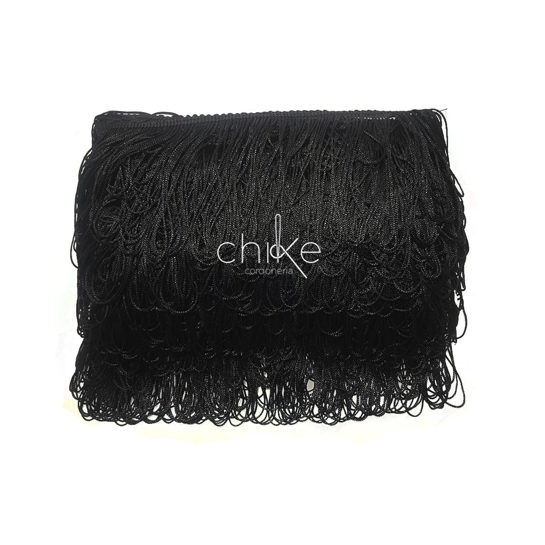 Flecos 10CM Negro  (10 Mts) 1