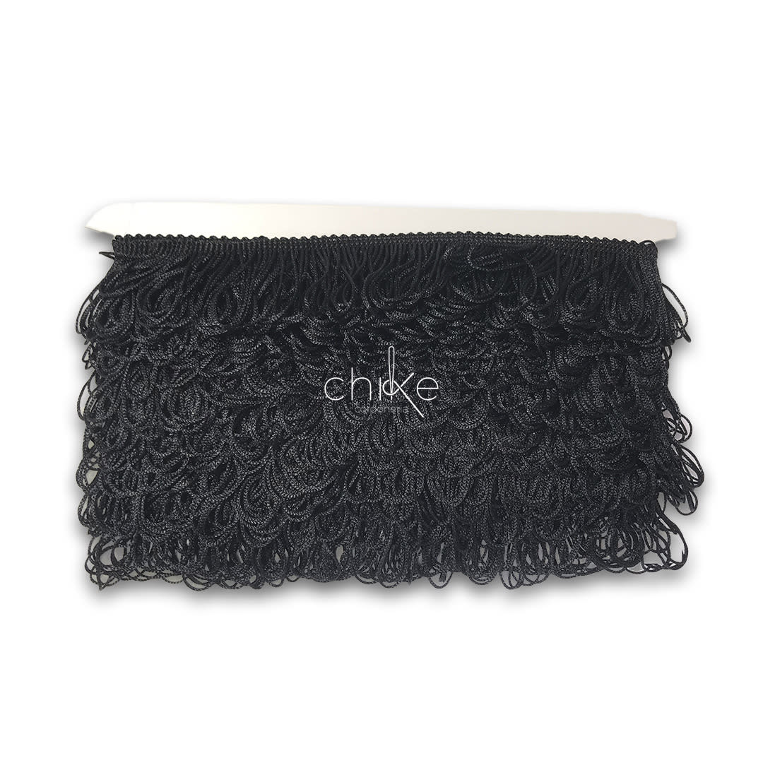 Flecos 4CM NEGRO (10 Mts) 0