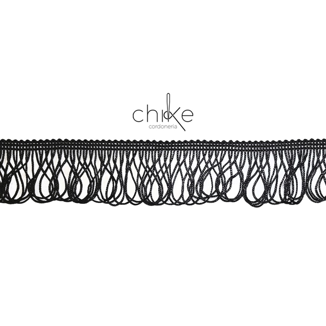 Flecos 4CM NEGRO (10 Mts)2