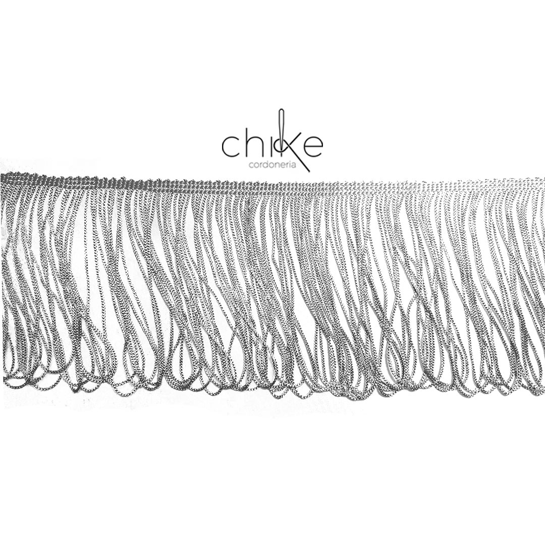 Flecos 10CM PLOMO PLATA (10 Mts)2