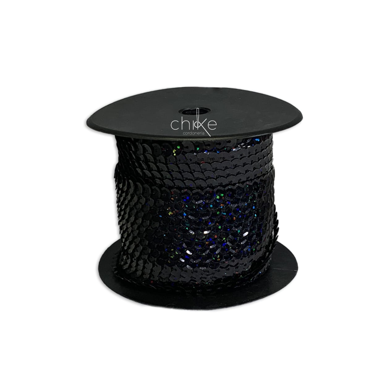 Cadena Lentejuelas Tornasol NEGRO (80 Yardas) 1