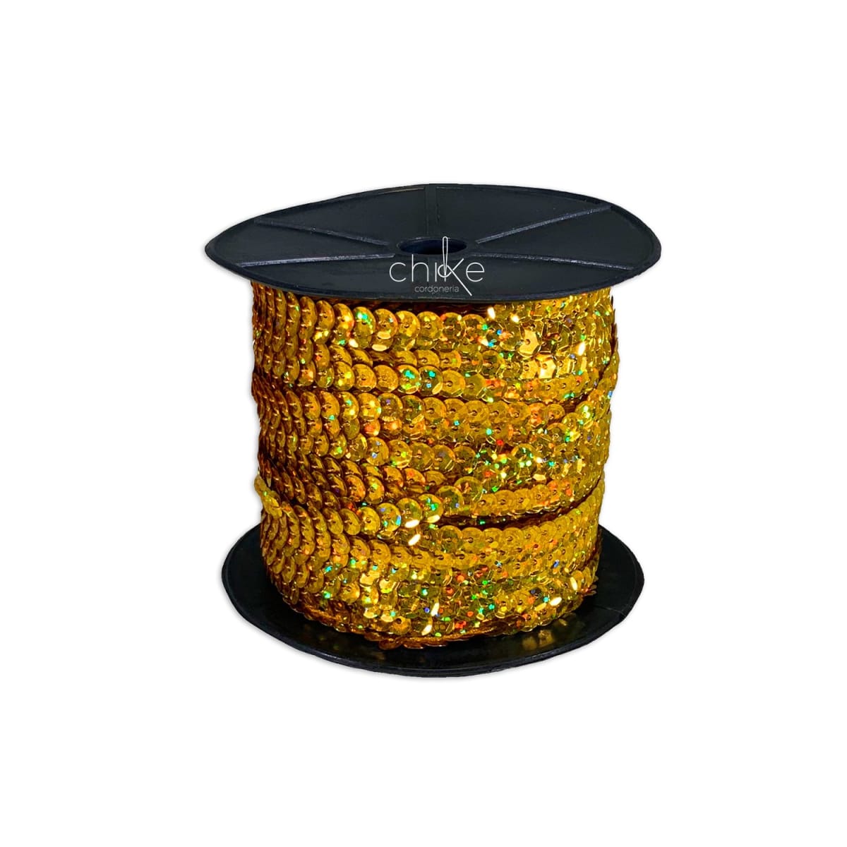 Cadena Lentejuelas Tornasol ORO (80 Yardas) 2