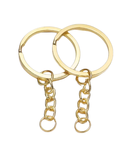 Llavero Plano Dorado 3 cm 0