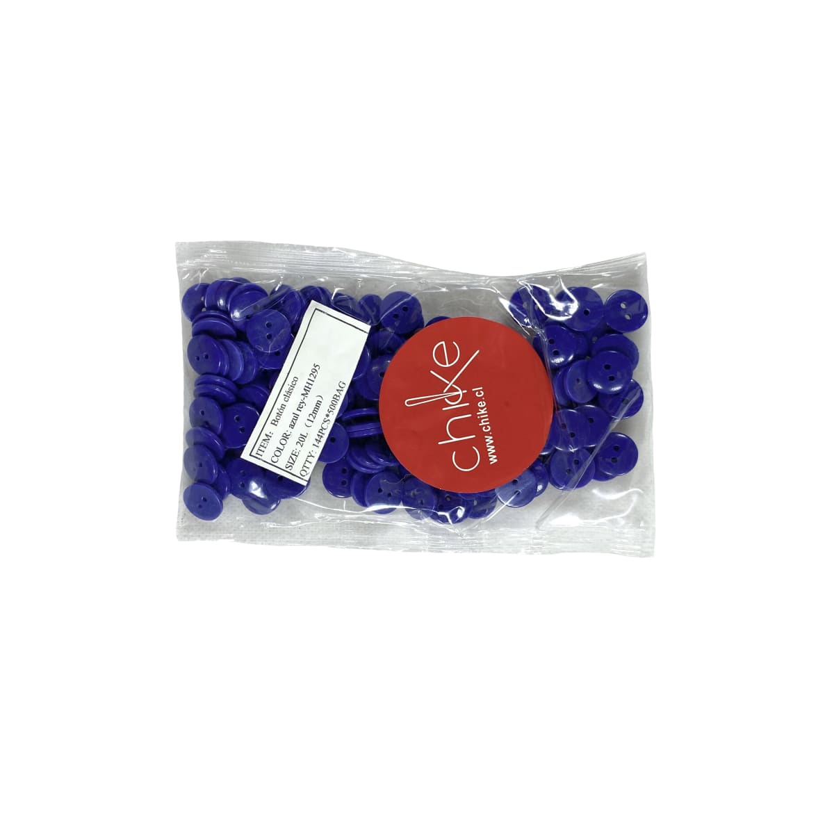 botón clásico (20 L-12 mm)144 unid. Azul Rey1