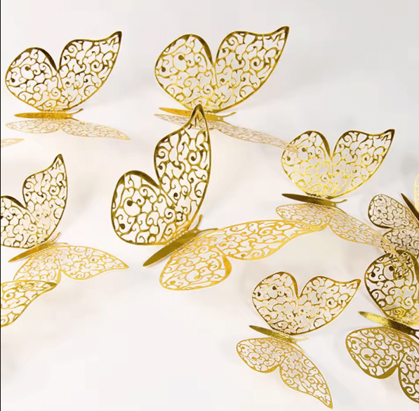 Adorno Mariposa Dorada 12 unidades2