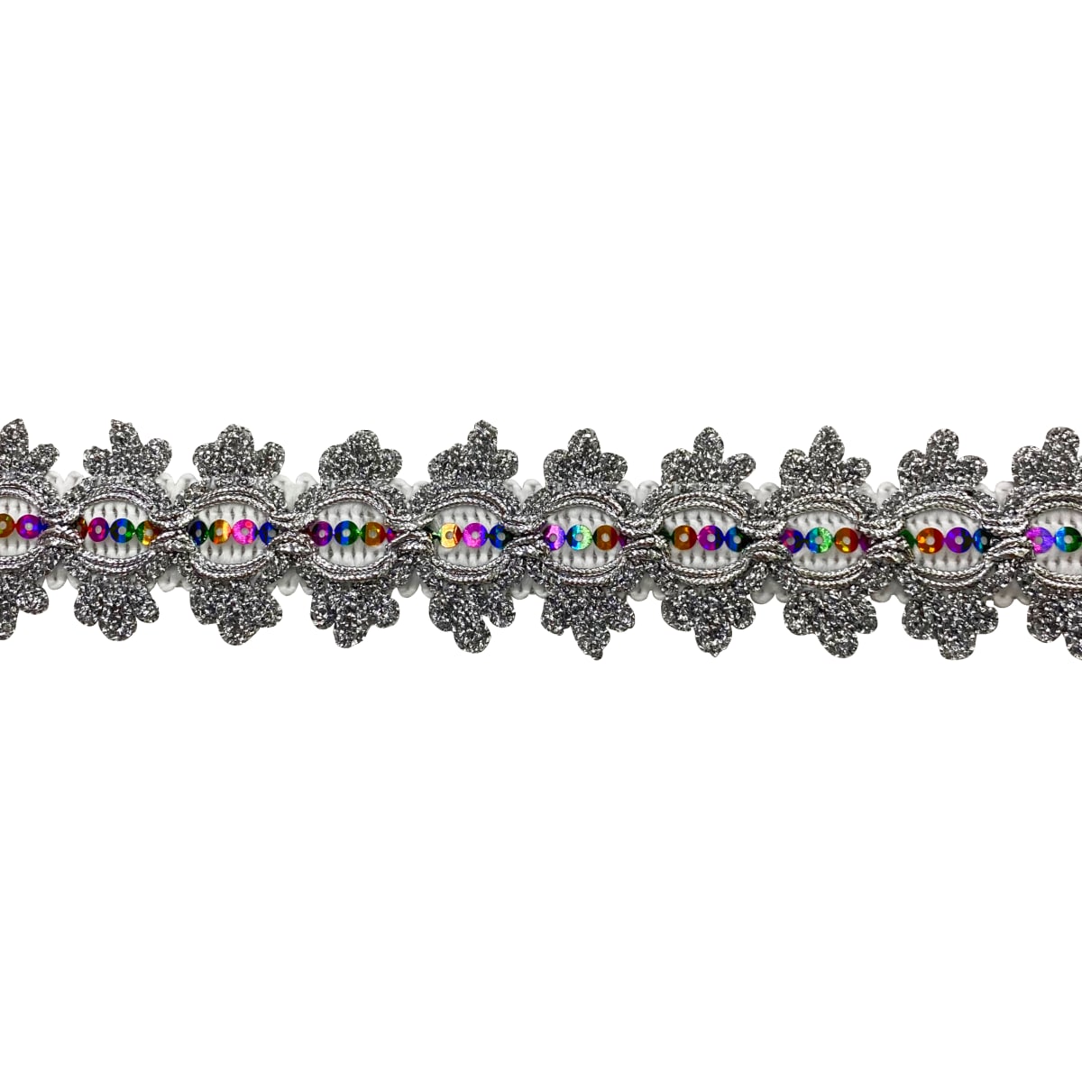 Pasamanería Arpa Plata 40mm 10y 1