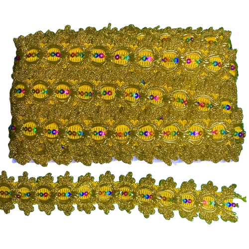 Pasamanería Arpa Oro 40mm 10y2