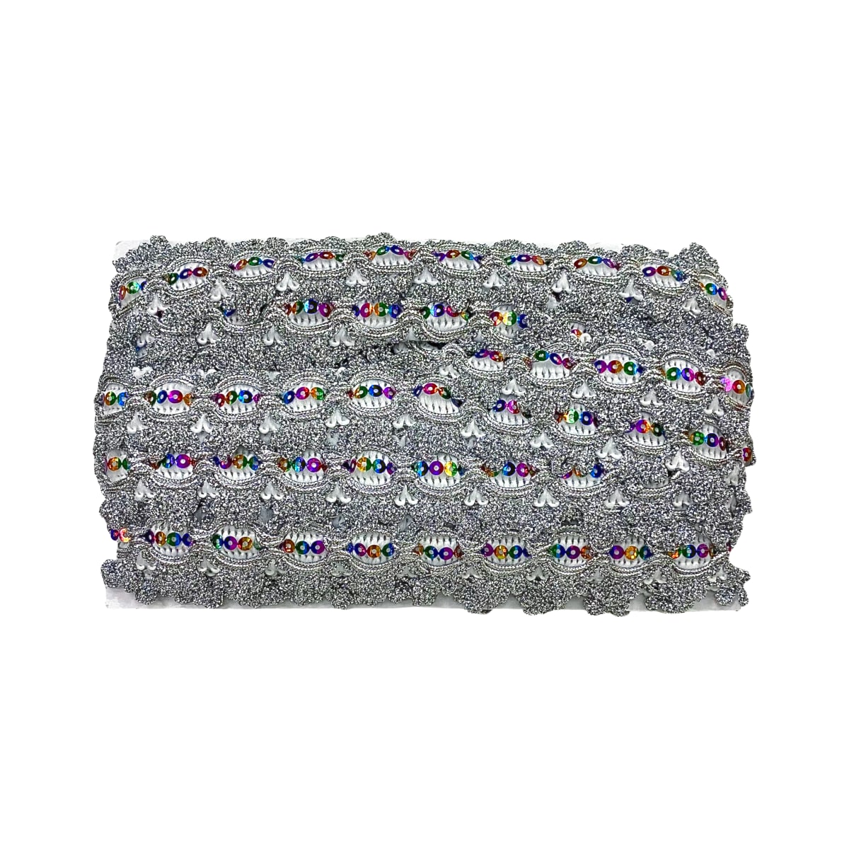 Pasamanería Arpa Plata 40mm 10y1
