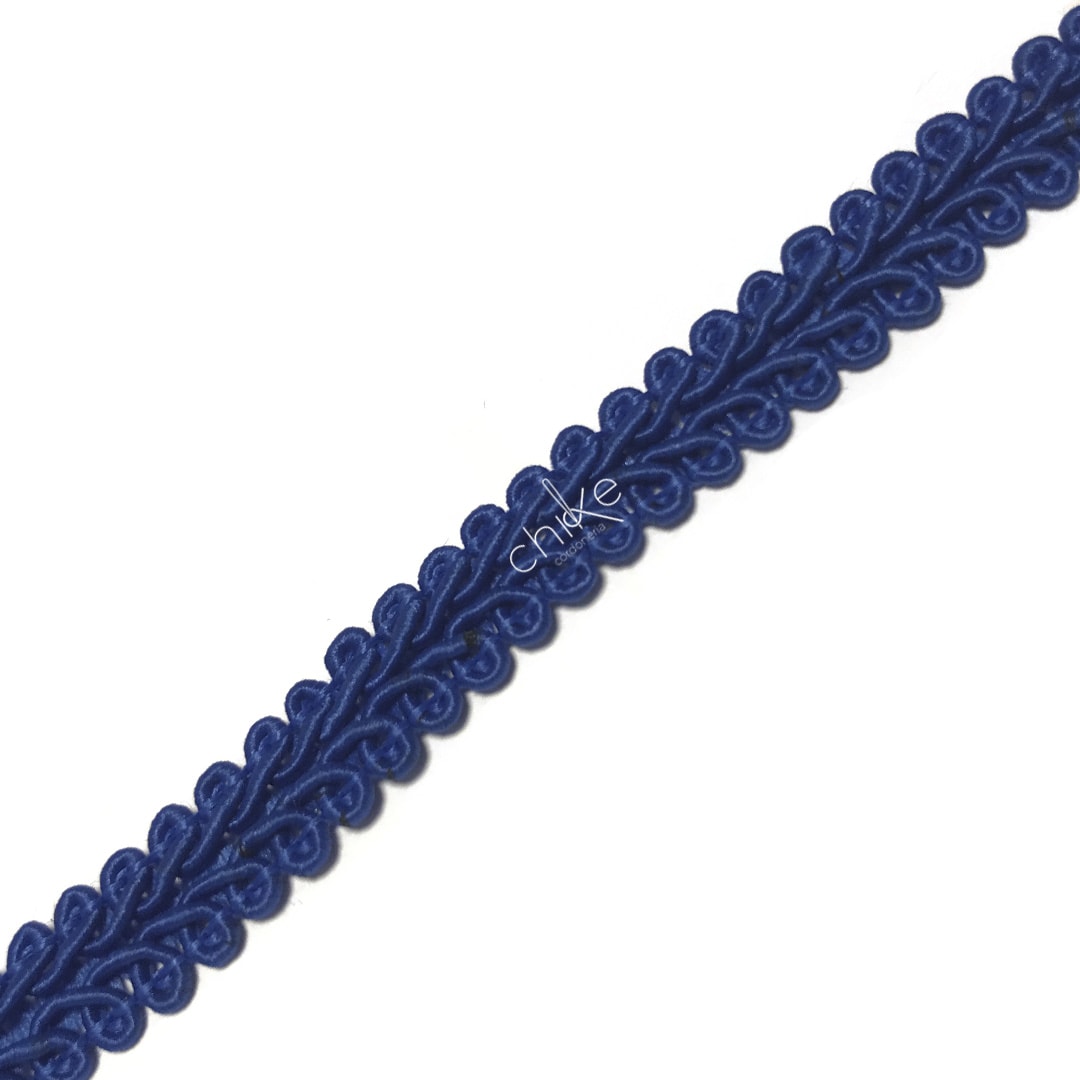 Pasamanería Trenza Chico 11MM - Azul Rey1