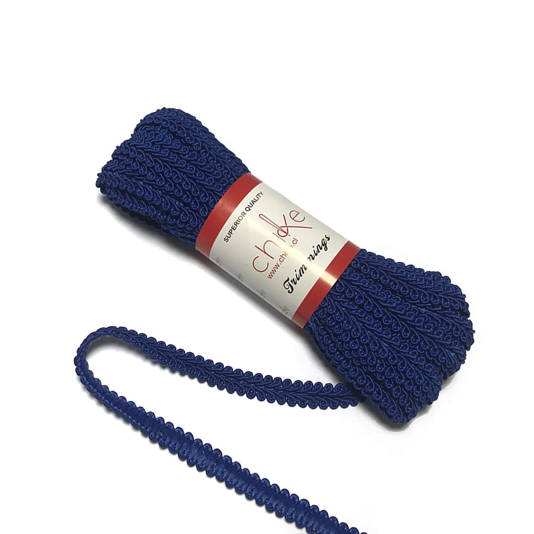 Pasamanería Trenza Chico 11MM - Azul Rey 1