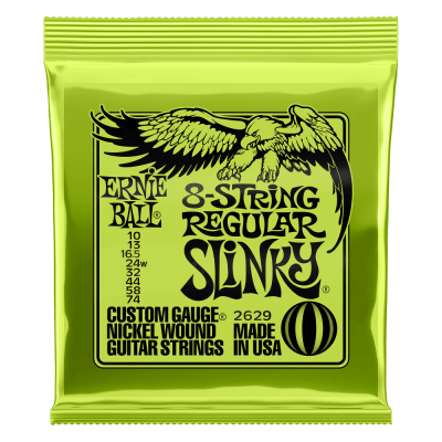 ERNIE BALL 2629 (10-74) (8-STRING) REGULAR SLINKY NICKEL WOUND