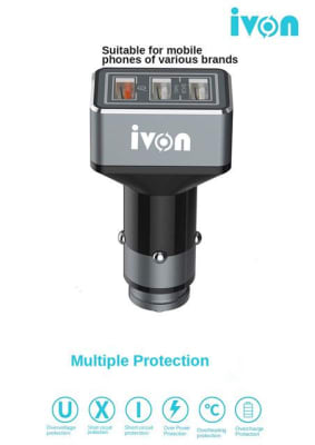 Cargador para Auto Carga Rapida 3 Entradas USB