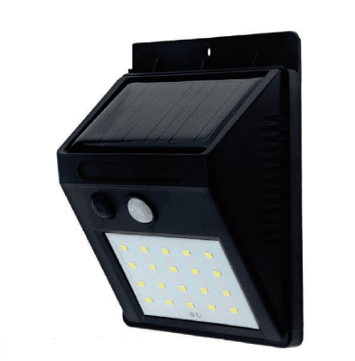 Foco Externo a muro solar 3w c/ sensor