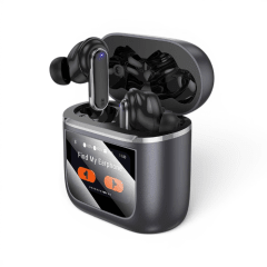 Audífonos Borofone BW67 True Wireless ANC ENC Bluetooth 5.4 Pantalla LED Negro