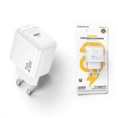Cargador Borofone BAS43A 20W USB-C PD Carga Rápida iPhone Samsung Universal