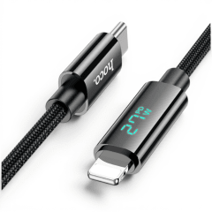 Cable Hoco U125 Clever USB-C a Lightning PD Display LED