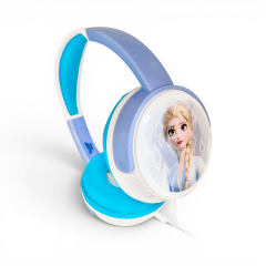 Audífonos Infantiles Disney Frozen On-Ear con Micrófono Desmontable Jack 3.5mm Blanco Celeste