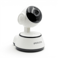 Cámara de Seguridad Interior Philco W3860 IP WiFi PTZ HD 720p Visión Nocturna Detección Movimiento