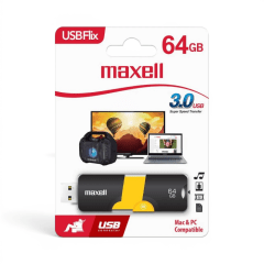Pendrive Maxell USB Flix 3.0 64GB USB 3.0 Diseño Retráctil